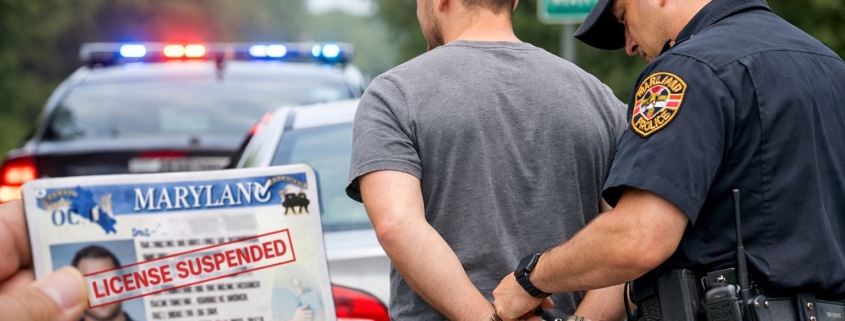 Arrest during traffic stop in Maryland